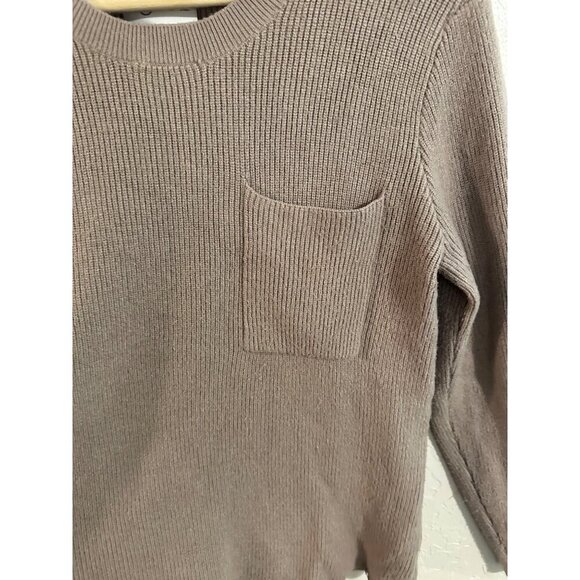 Figs Knit Ribbed Pullover Sweater in Latte Brown - Picture 6 of 11